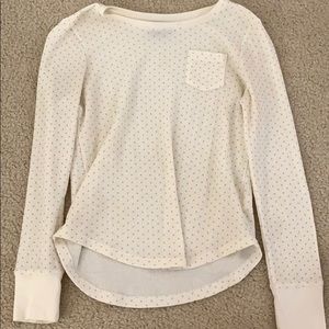 Gap kids cream pocket long sleeve top